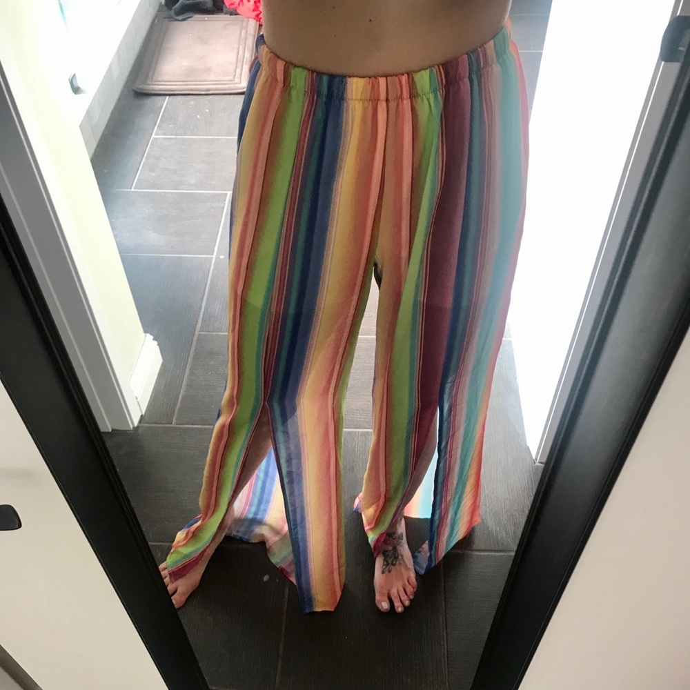 New! Rainbow striped flare pant - Picture 5 of 5